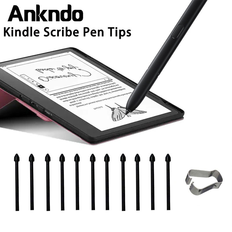 Ankndo 10 ชิ้น Replacable Stylus Nib E-Reader Stylus Nib Kindle Scibe ปากกาเคล็ดลับ