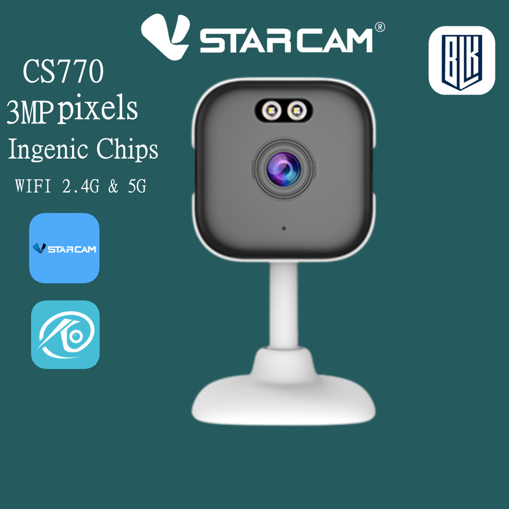 VSTARCAM  CS770 (รองรับ WiFi 2.4 - 5G) กล้องวงจรปิดไร้สาย ปรับได้ถึง-3MP Indoor WiFi iP
