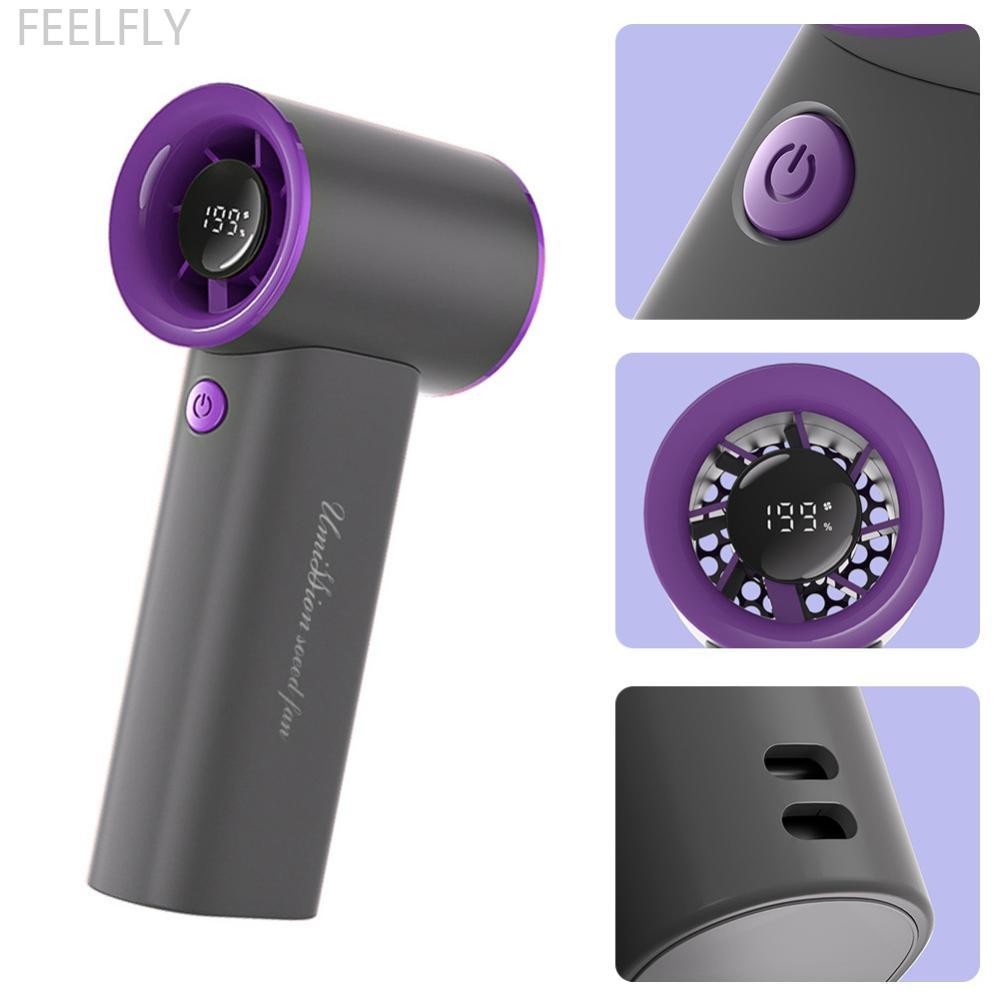 FEELFLY 4000mAh 199 เกียร์ Mini พัดลมมือถือกลางแจ้งแบบพกพาความเร็วสูง Turbo Fan ชาร์จ USB M6R9