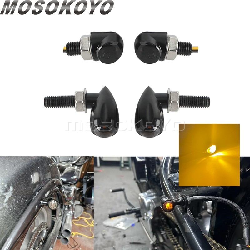 G8mm รถจักรยานยนต์ Mini LED Turn ไฟสัญญาณ Bullet กระพริบสําหรับ Kawasaki Suzuki Yamaha Dukati Harley
