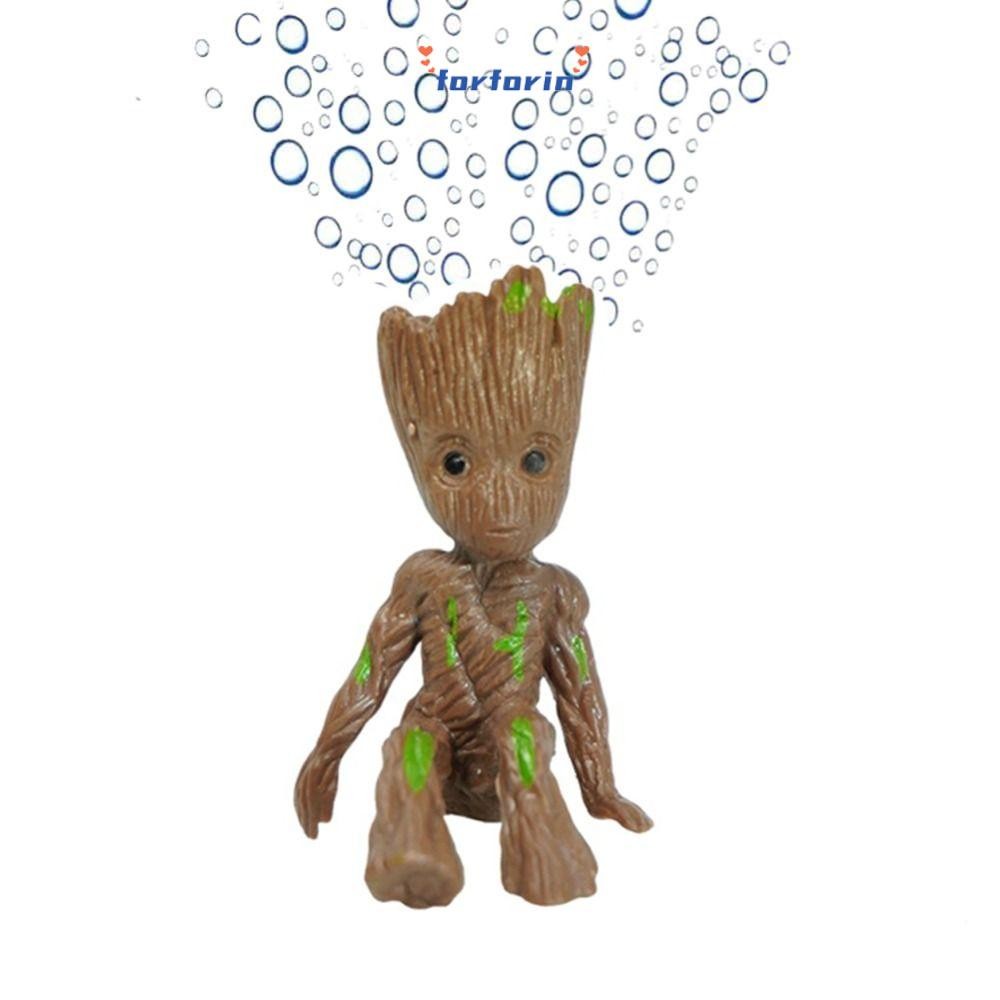 FORFORIN Groot Tree Man, Pvc โมเดิร์นการ์ตูนตกแต่งตู้ปลา,งานฝีมือ Creative DIY หัตถกรรมถังปลา