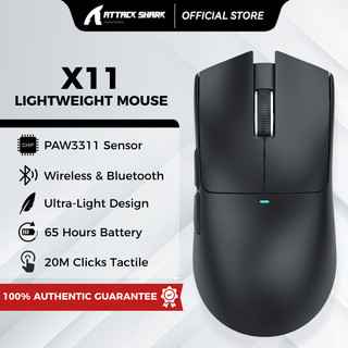 Attack Shark X11 X11 SE Paw3311 22000DPI  Wireless Mouse Buletooth Lightweight Rgb Charging Dock