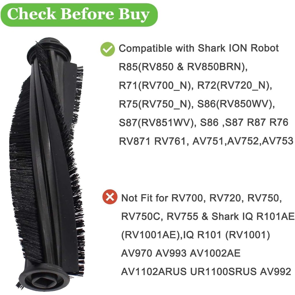 หลักแปรงลูกกลิ้งสําหรับ Shark ION AV753 AV752 AV751 R85 RV850 S86 S87 S88 R71 R72 R75 RV761 RV771 IO