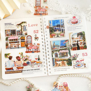Journamm 30PCS ตัวอักษรบัญชีมือสติกเกอร์ Collage Junk Journal DIY Scrapbooking อุปกรณ์ตกแต่งปักสติกเกอร์