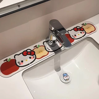 2 ชิ้น cute cat Water Absorption Pad เคาน์เตอร์ Splash-proof ท่อระบายน้ําห้องน้ําอุปกรณ์ครัว