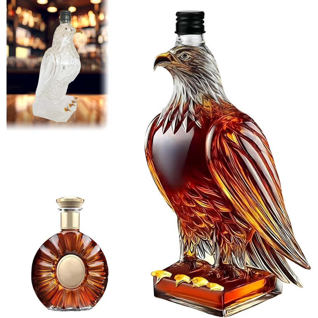 ขวดเหล้าวิสกี้ Eagle สําหรับ Jack Daniels, แก้ว Borosilicate สูง, ขวดเหล้ารูปสัตว์