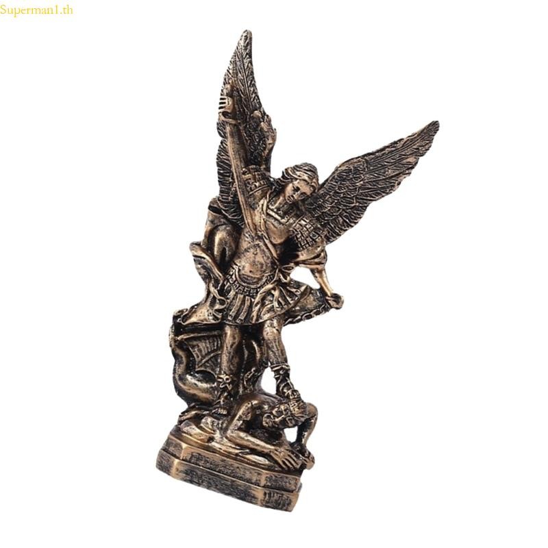 Best Miguel the Archangel 5 12 นิ้วเรซิ่น Miguel รูปปั้นสําหรับนักสะสม