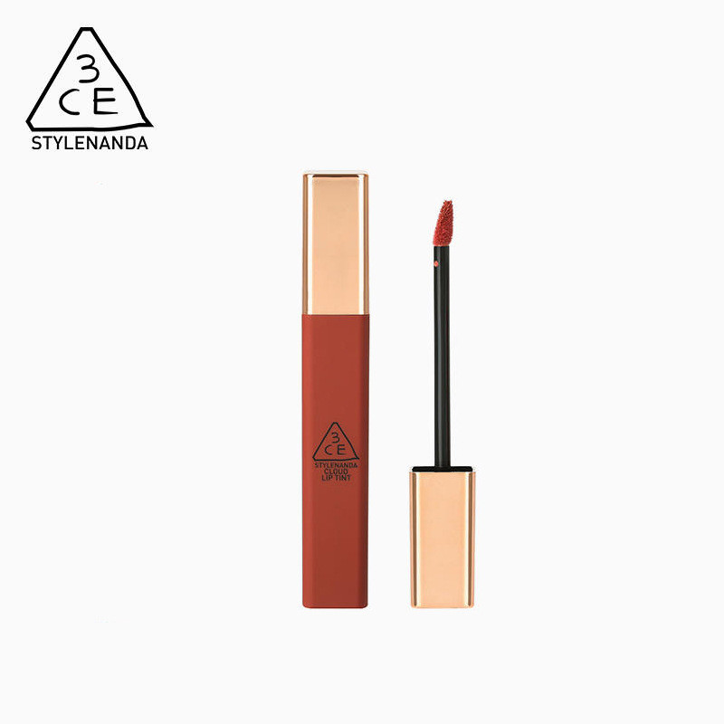 เกาหลีเกาหลี 3ce Cloud Lip Glaze Matte Round Tube ลิปสติก IMMANENCE Rotten Tomato Pipe taupe สินค้าข
