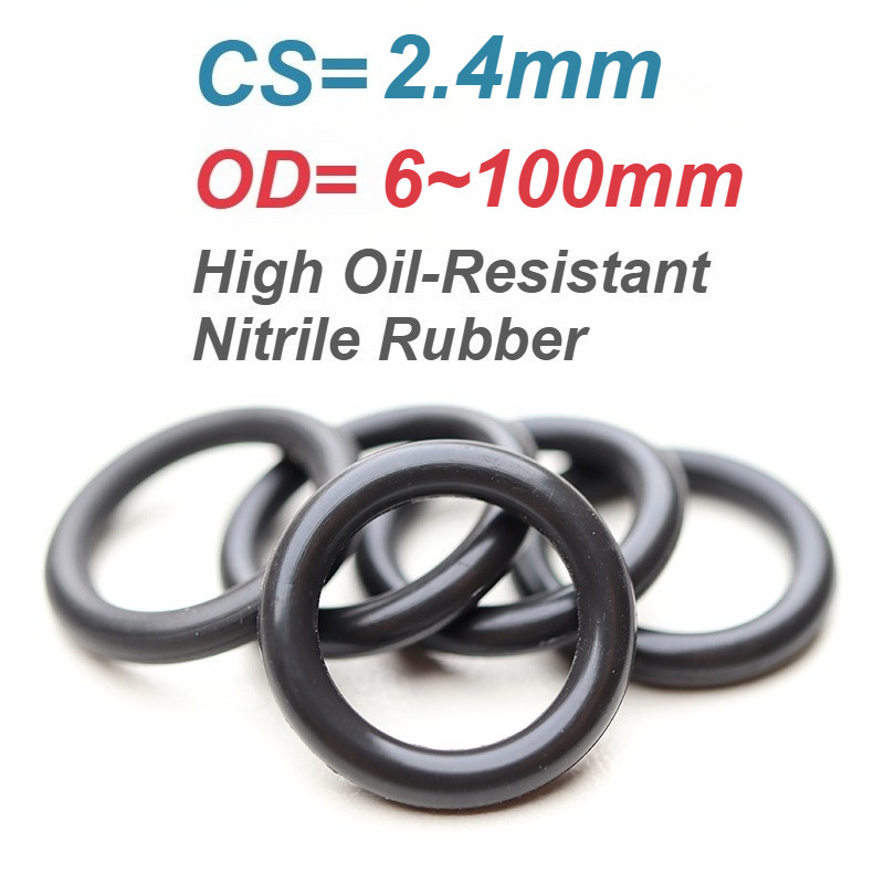 [XM] โอริงสีดํา / แหวนซีลยางไนไตรล์ NBR ปะเก็น O-Ring OD6 ~ 100 มม.* CS2.4 มม.คุณภาพสูงแหวนปิดผนึก