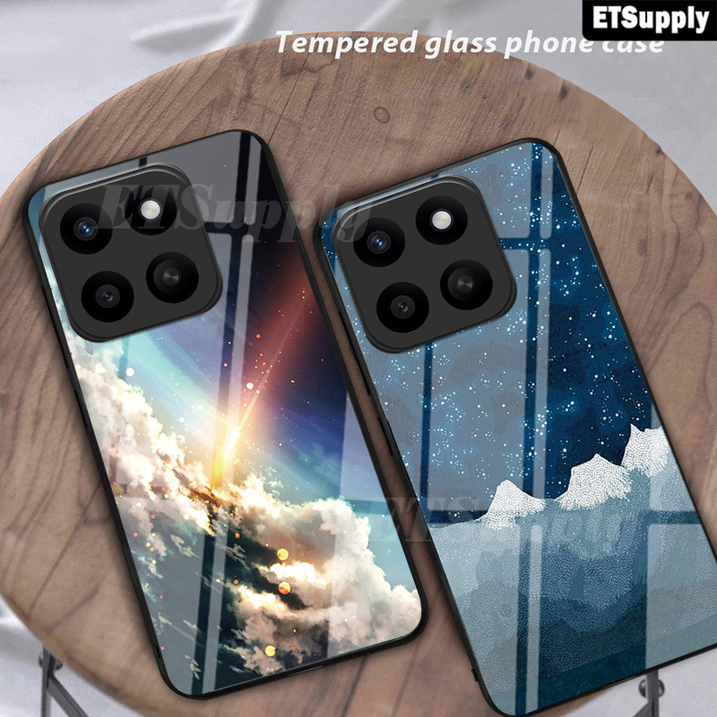 เคสโทรศัพท์ Honor 400 สมาร์ท Honor X7D คู่ Starry Moon Mirror Glass Protector Meteor Start ฝาหลัง Ho