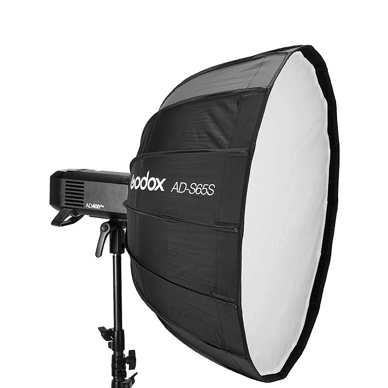 Godox Parabolic Softbox + ร่มสีเงิน ADS65s 65 ซม.หรือ ADS85s 85 ซม.สําหรับ Godox ML60 / AD300 Pro / 