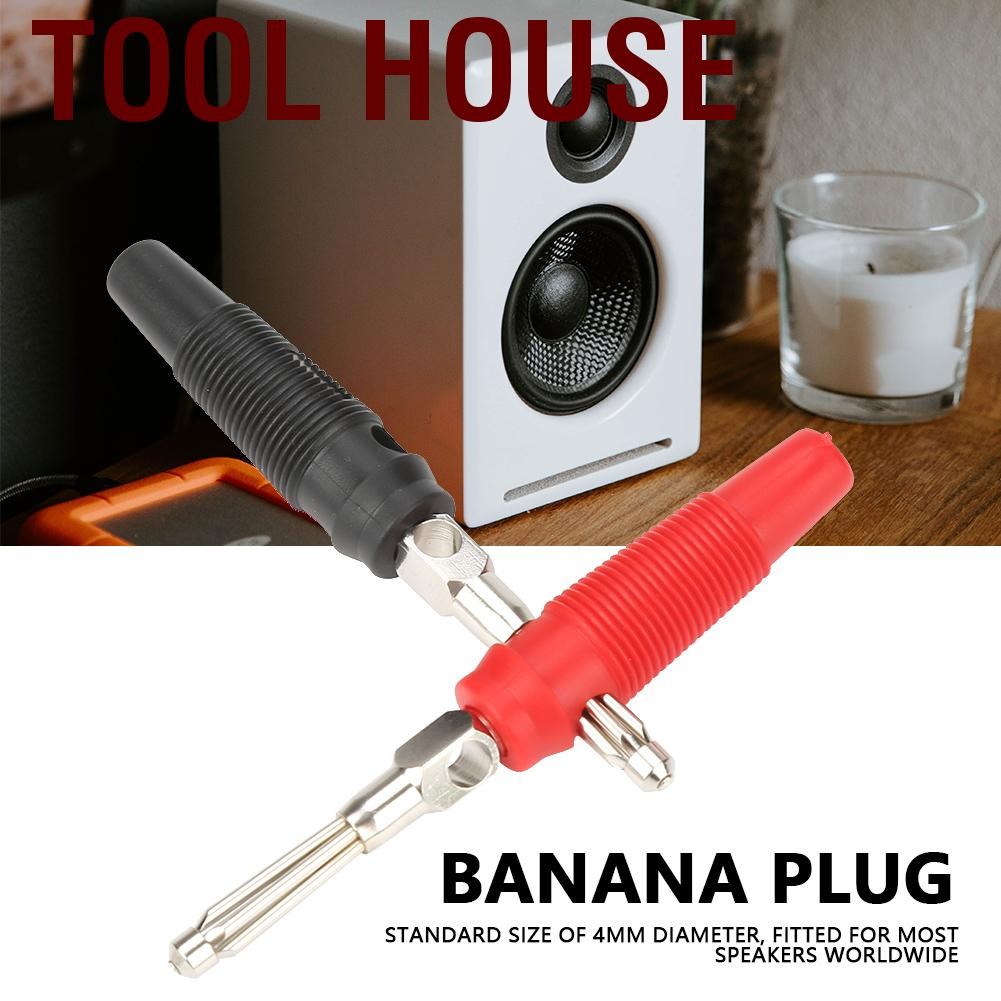 Tool House.Ay-th Omabeta 10pcs Banana Plug P3008 Jack Pvc ทองแดงเหมาะสำหรับลำโพง