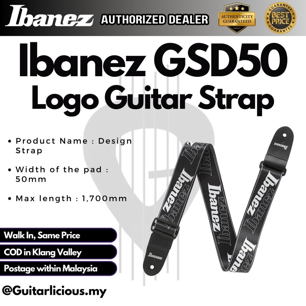 Ibanez GSD50 Ibanez Logo Guitar Strap - (GSD50 / GSD 50 / GSD-50)