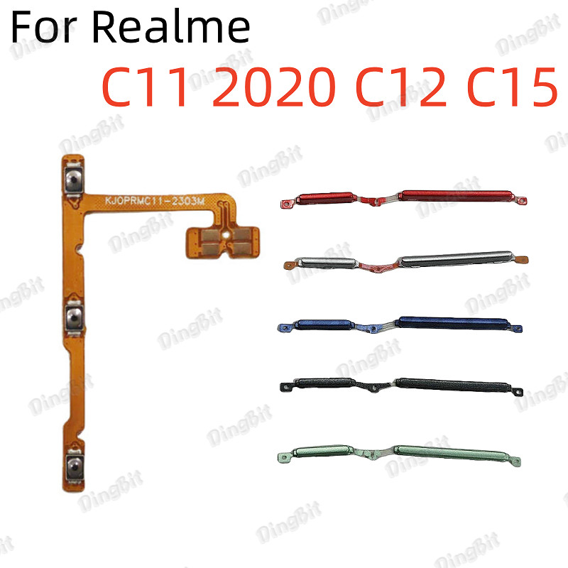 สําหรับRealme C11 2020 C12 C15 Flex On Off Power Up Down Volumeด้านข้างปุ่มFlex Cable Replacement