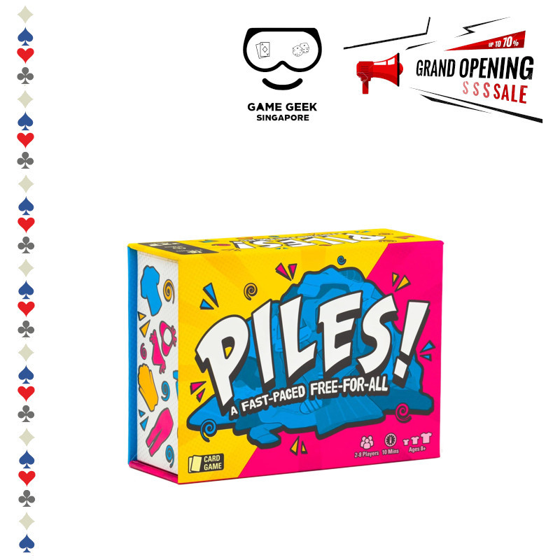 Piles Board Game - Fast-Paced, Board Friendly Spot Card Game for Kids & Adults Piles Game Party Game