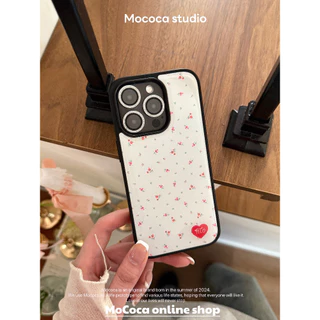 Love Heart เคสโทรศัพท์ดอกไม้ Anti-Fall เคสโทรศัพท์สําหรับ iPhone 16 Promax 15 Promax 11 12 13 14plus 15plus 16e 16plus 16pro 15pro