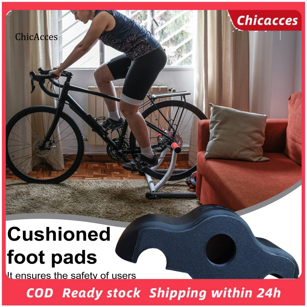 <ChicAcces> แผ่นจักรยานกันลื่นในร่มขี่จักรยานแผ่นเท้ากันลื่นดูดซับแรงกระแทกสําหรับ Wahoo Kickr Core 