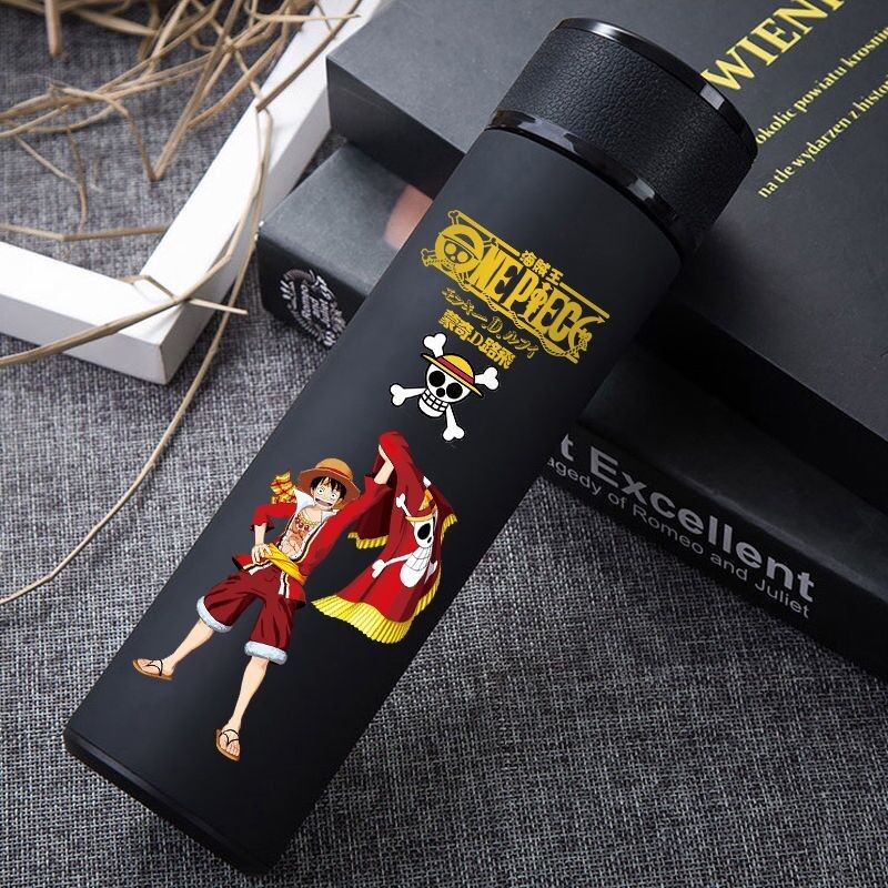 2ง อะนิเมะถ้วยน้ํา หนึ่ง ชิ้นส่วน กระติกน้ําสูญญากาศลูฟี่ 304 สแตนเลสสมาร์ทของขวัญนักเรียนชายและหญิงขวดกาแฟ - รูปที่ 7