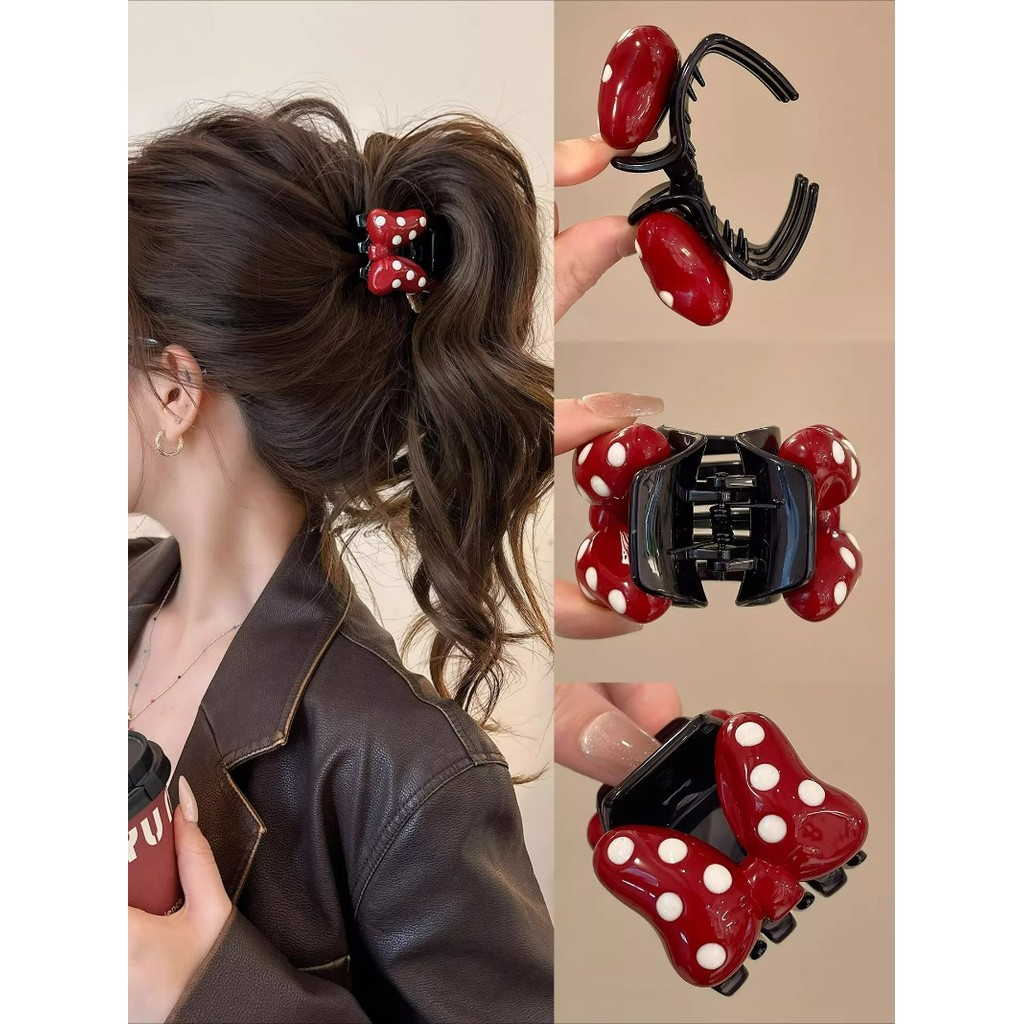 กิ๊บหางม้าสูงสีแดง สำหรับผู้หญิง