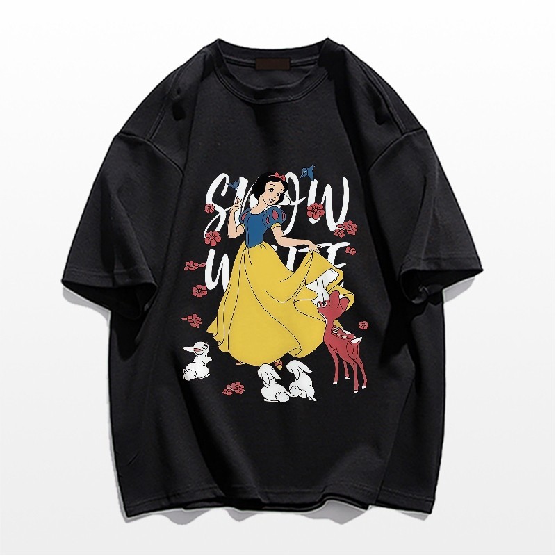 (จัดส่งตลอด 24 ชั่วโมง）OOOK เสื้อยืดแฟชั่นสไตล์เกาหลี เหมาะสำหรับสาวอวบ แขนสั้น โอเวอร์ไซซ์ เนื้อนุ่ม ใส่สบาย - รูปที่ 5