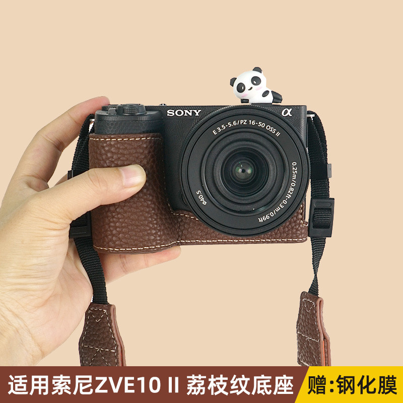 เหมาะสําหรับ Sony zve10 รุ่นที่สองป้องกันกรณี ZV-E10II กระเป๋ากล้อง Micro-Single น่ารัก Retro Scratc