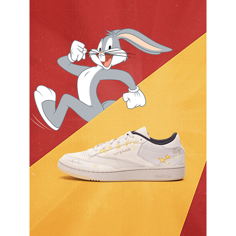 [LOONEY TUNES ชื่อร่วม] Reebok Reebok Official CLUB C 85 Bugs Bunny รองเท้าผ้าใบ GY4779