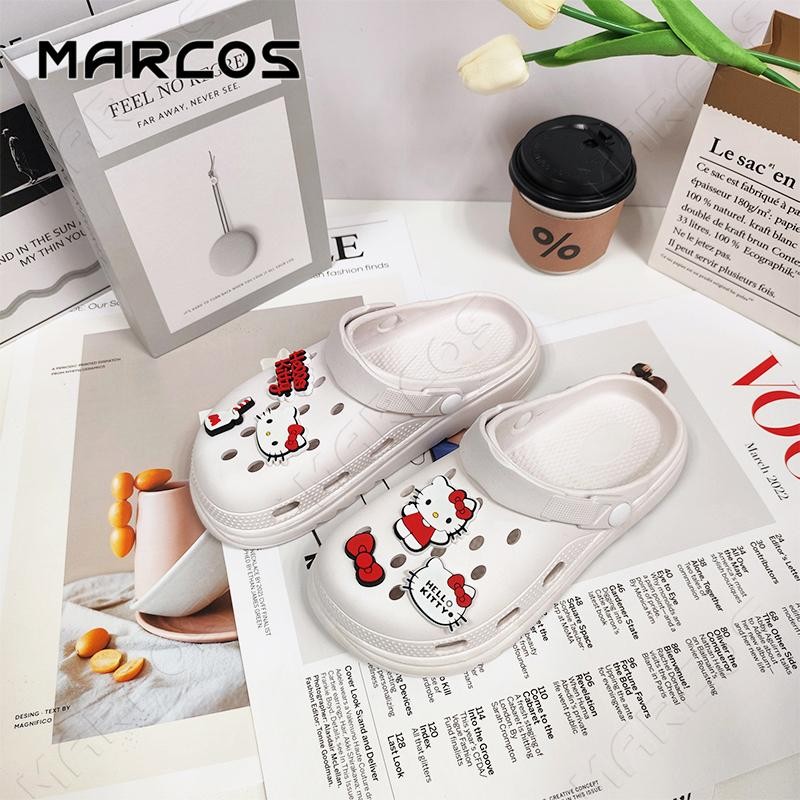 MARCOSรองเท้าแตะสำหรับผู้หญิงแฟชั่น ที่ทันสมัย และหลากหลายสวมใส่สบายรองเท้าแตะรัดส้นเท้าพับได้ยาวนาน 48 ชั่วโมงจัดส่ง#09