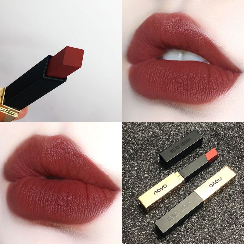 Shop novo Small Gold Bar Lipstick Velvet Matte Matte Li Jiaqi 21 Small Gold Tube Lipstick Student St