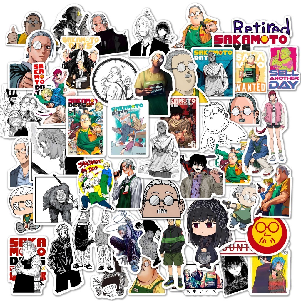 สติ๊กเกอร์ Sakamoto Days 50 ชิ้น ต่อแพ็ค ST094 Taro