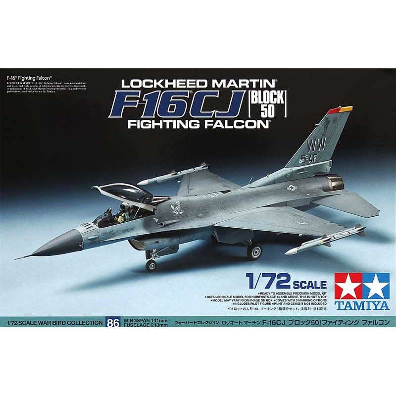 [โมเดลสุขภาพ] Tamiya 60786 1/72 F-16CJ Fighter