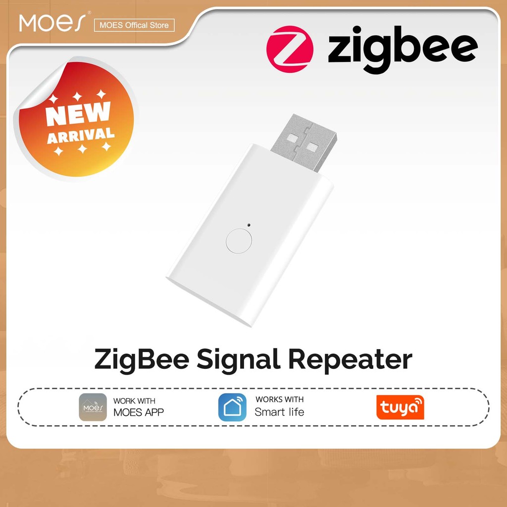 MOES Tuya ZigBee3.0 สัญญาณ Repeater Amplifier พอร์ต USB Range Extender อุปกรณ์บ้านอัจฉริยะขยายไร้สายทํางานร่วมกับเกตเวย์ ZigBee