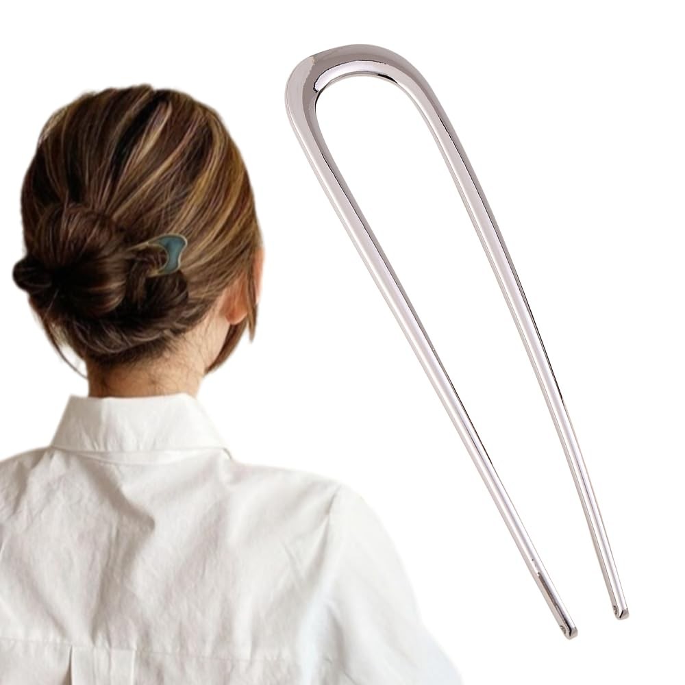 ปิ่นปักผมฝรั่งเศสวินเทจ French Hair Pin ไม้และมุกโลหะ สำหรับเกล้าผม งานแต่ง งานสำคัญ และลุคสุภาพ