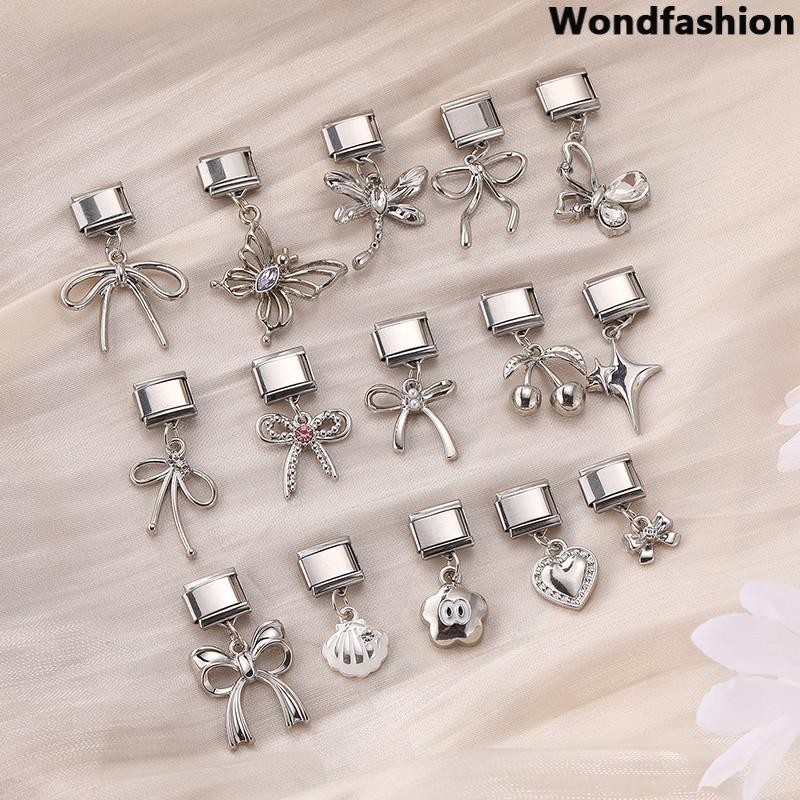 สร้อยข้อมือสแตนเลสสไตล์อิตาเลียน กับ.charm ทรงเรโทร พร้อมตัวเลือกดีไซน์เอง DIY