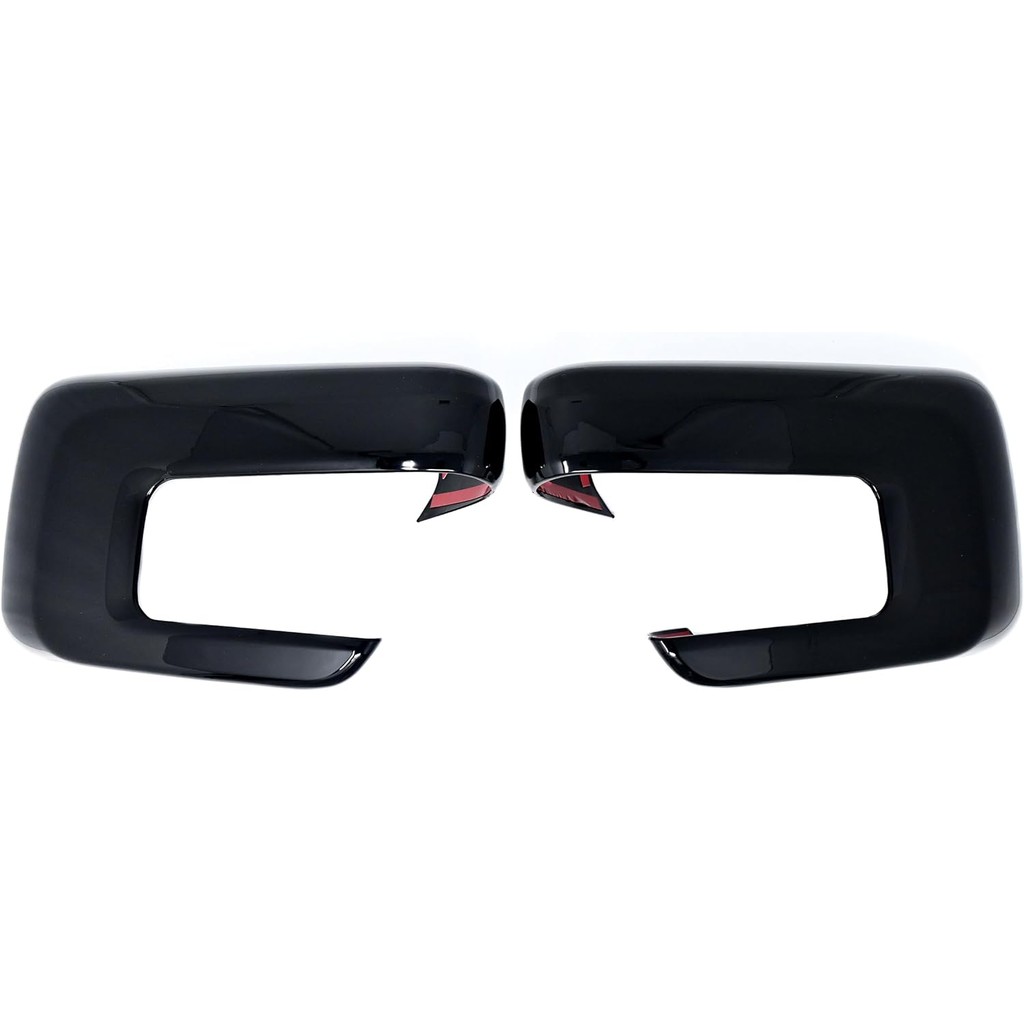 ฝาครอบกระจกมองหลังด้านข้างรถยนต์สีดําเงาเข้ากันได้กับ Ford F-150 2021-2024, MC6330BLK