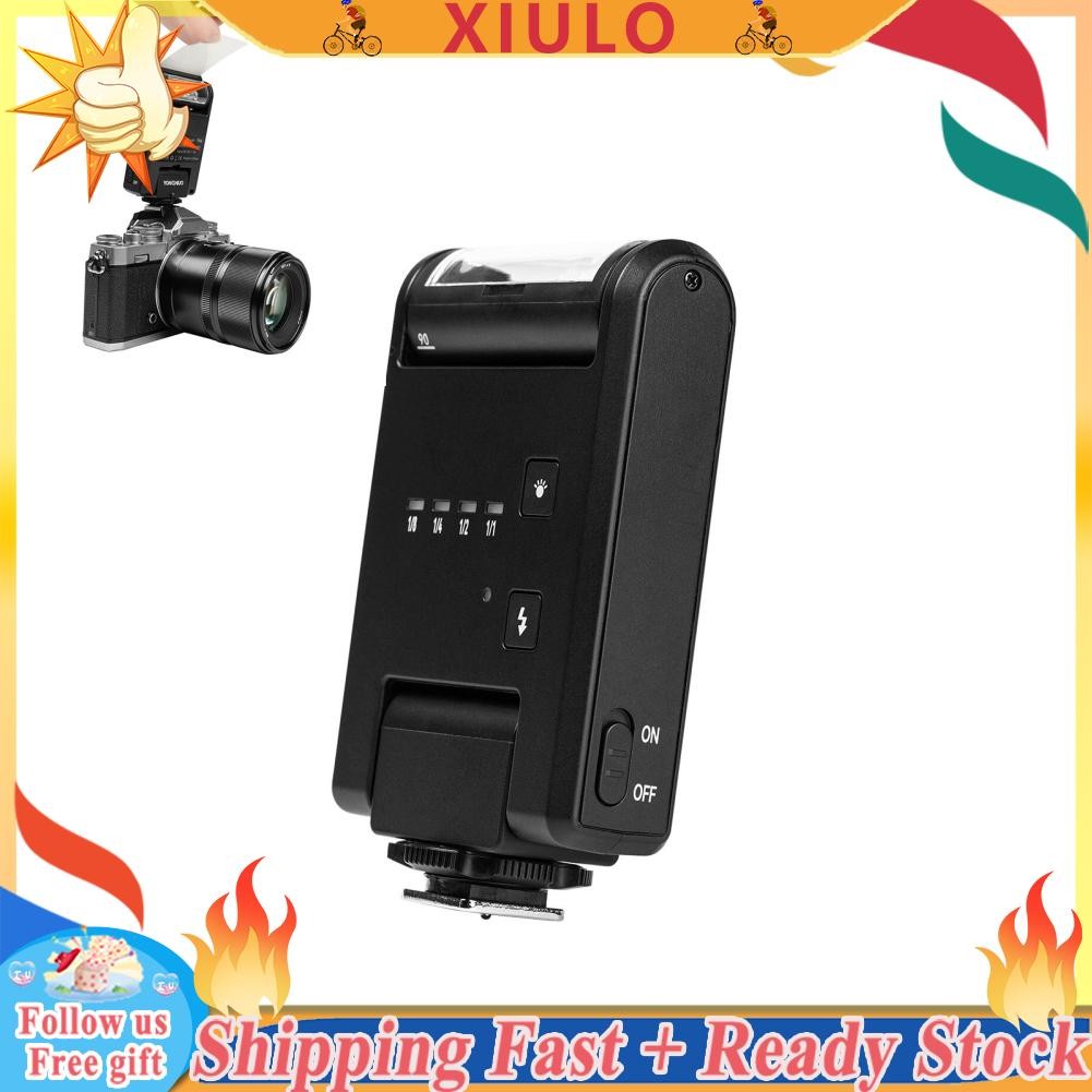 Xiulo Xiulo-th Gugxiom สำหรับ Yongnuo YN6 Mini Shoe Shoe Flash GN8 คู่มือที่มี 4 ระดับเอาท์พุท 105 °