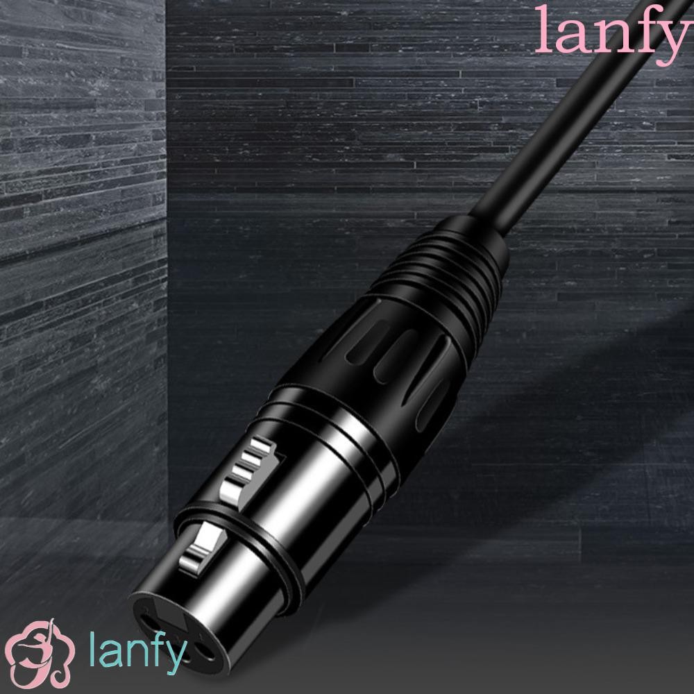 สาย LANFY XLR สาย Aux, Mame To Male/Female 6.35 Large Three Core Jack 6.5 Balanced Microphone Cable,