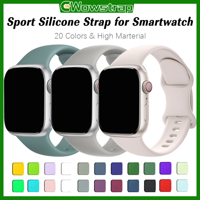 สายซิลิโคนนุ่ม for iWatch Smart Watch Ultra 3 2 SE 3 2 Series 11 10 9 8 7 6 5 4 49มม 46 มม 45 มม 42 มม 40 มม 41 มม 38 มม