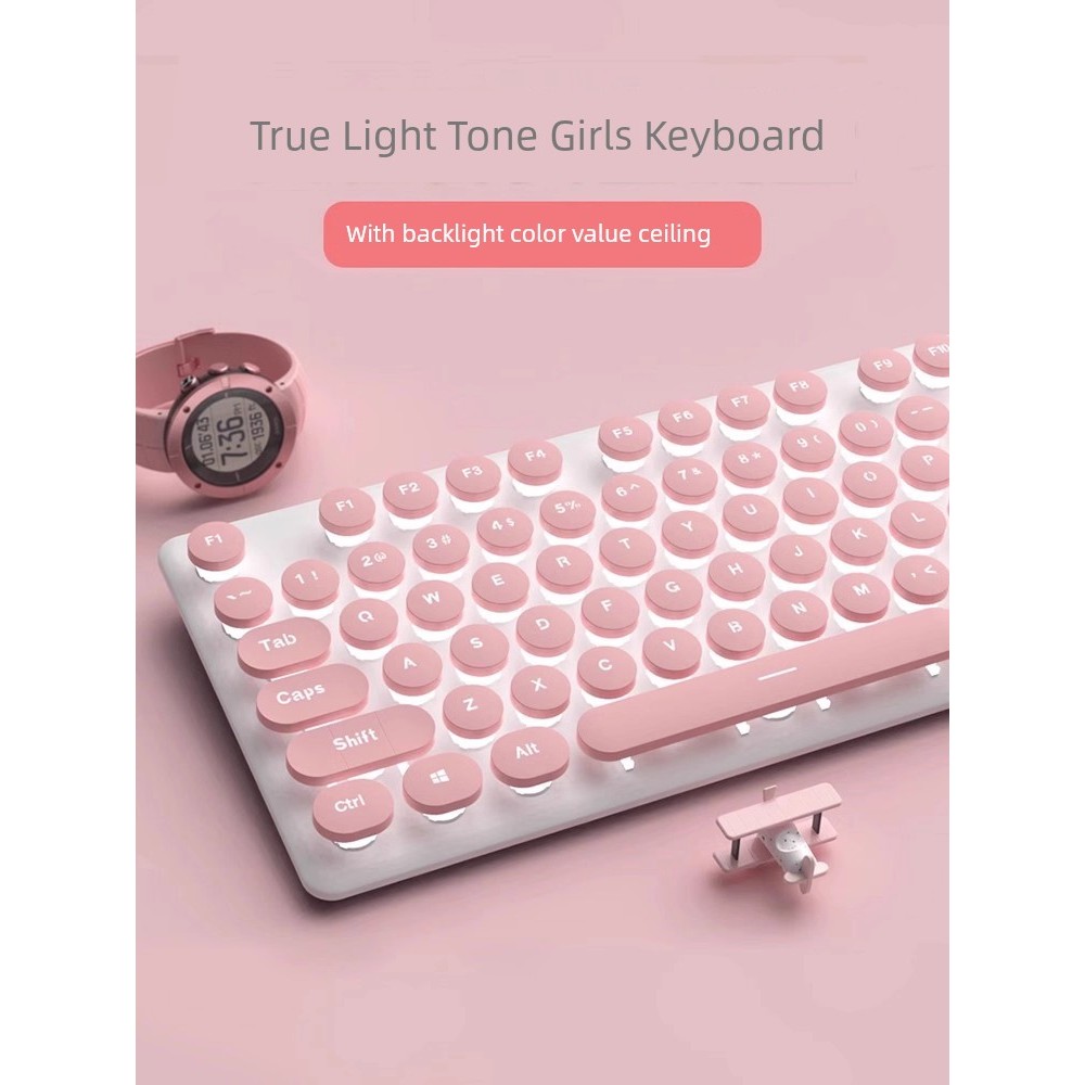 สายเคเบิลแกะสลักสีเงิน คีย์บอร์ดและเมาส์พิมพ์สํานักงานน่ารักgt666.th20250925004053