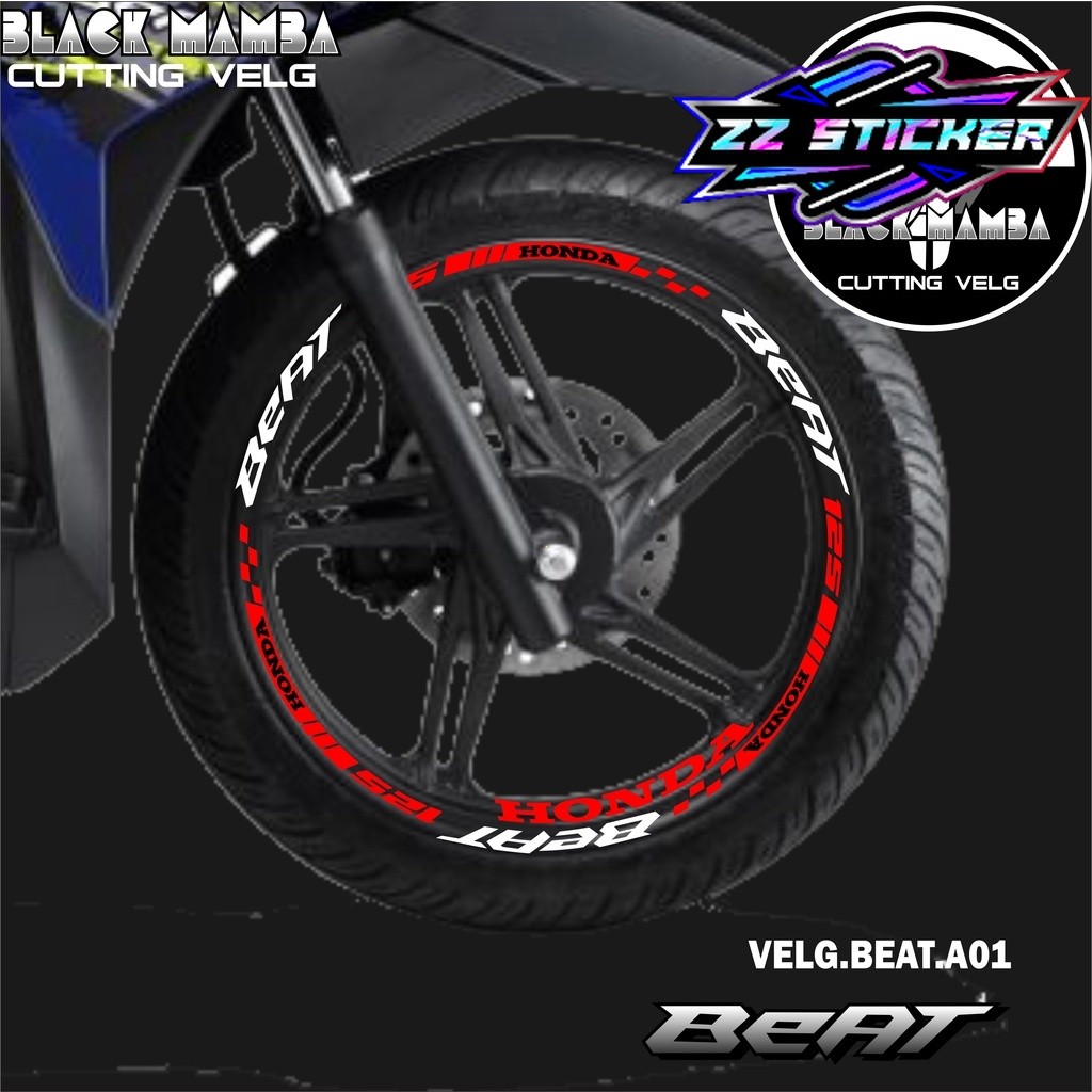 BEAT RIM CUTTING STICKER - HONDA BEAT A01 TIRE/RIM VARIATION LIST STICKER