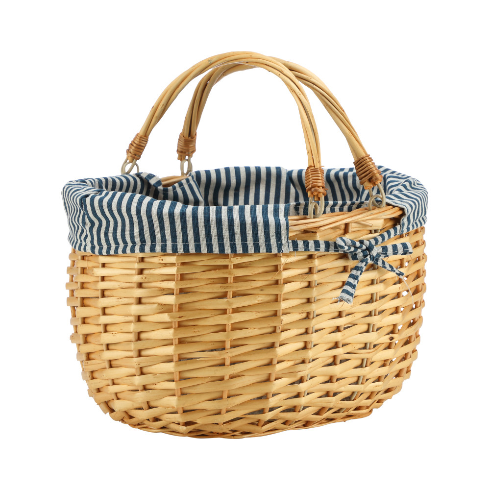 HomeHuk ตะกร้ามีหูหิ้ว รุ่นทสึมะ ขนาด 33 x 24.5 x 20 ซม. - สีธรรมชาติ
