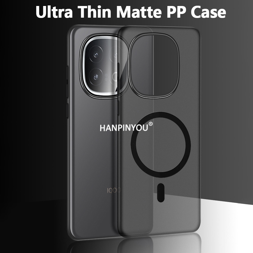 Ultrathin โปร่งแสง Matte PP เคสโทรศัพท์สําหรับ vivo iQOO 13 Z10 Z9 Turbo Pro Plus Neo 10 Anti-Fingerprint แม่เหล็กน้ําหนักเบา Protector ฝาครอบ Shell