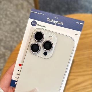 ฟิล์มป้องกันเลนส์กล้องขอบเพชร ฟิล์มกันรอยเลนส์ For iPhone17 16 15 13 14 17Pro Max 12 Pro Max 11 17AIR Max 14Plus MINI