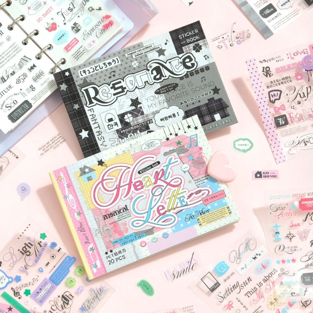 หนังสือสติกเกอร์ HAPPYLEAF66 Y2K, สติ๊กเกอร์ตกแต่งการ์ตูน 20 หน้า, การออกแบบน่ารักที่ถอดออกได้ DIY สติ๊กเกอร์วารสาร - รูปที่ 7