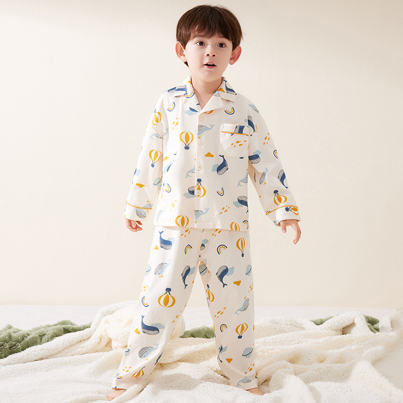 ชุดนอนเด็กวัยหัดเดิน ดีไซน์การ์ตูนน่ารัก ประกอบด้วยเสื้อคาร์ดิแกนแขนยาวและกางเกง - รูปที่ 5