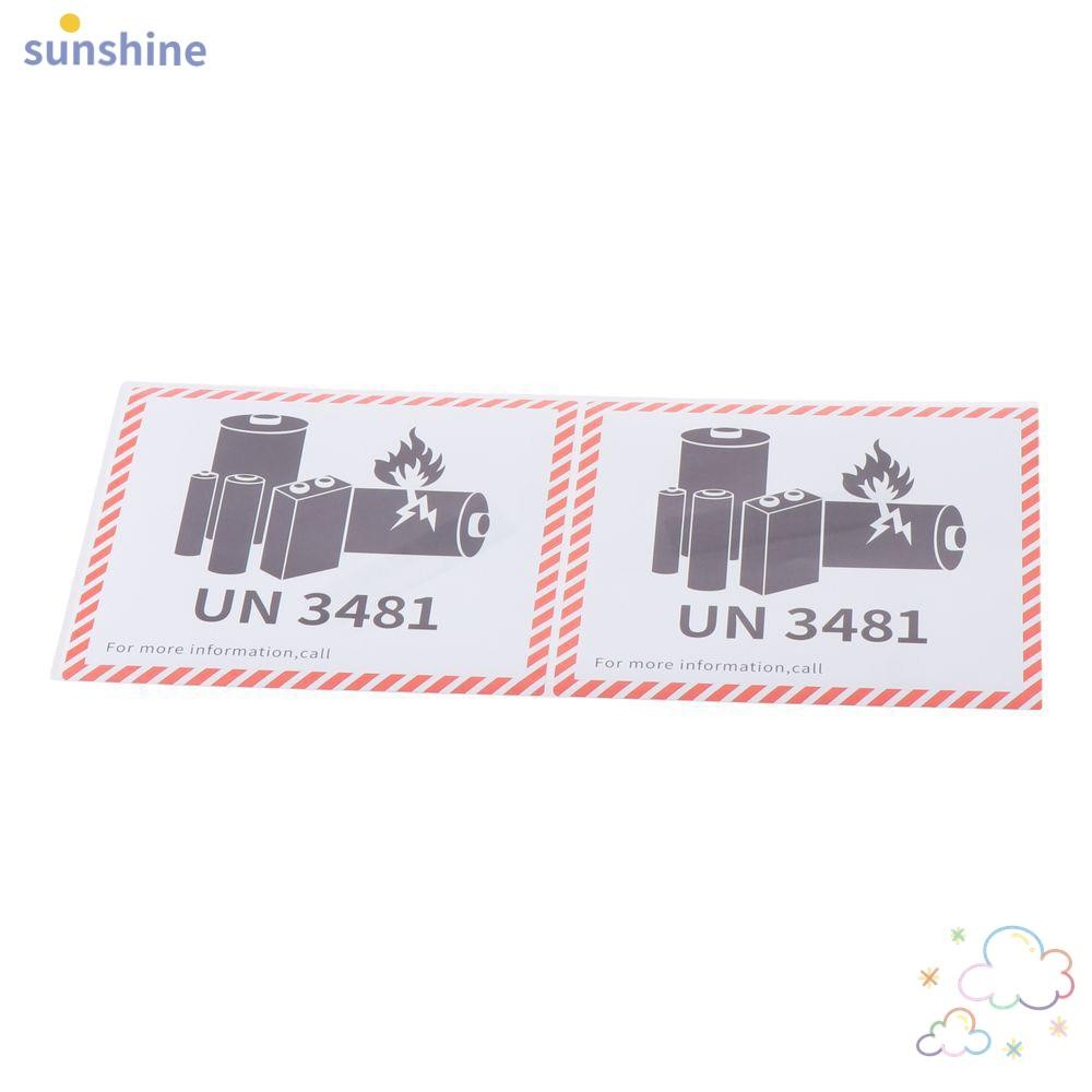 SSUNSHINE ป้ายไฟแบตเตอรี่, ลิเธียม 4.7 "x 4.3" ป้ายแบตเตอรี่ลิเธียมขนส่ง, UN3481 แผ่นทองแดงกาวป้ายเต