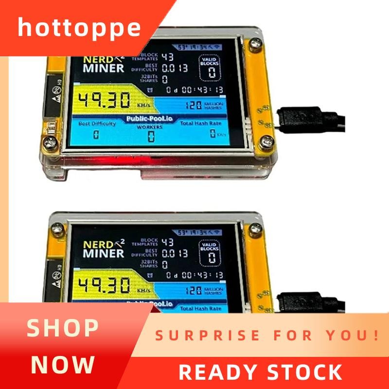 hottoppe2X ใหม่ Nerdminer V3 2.8 นิ้ว BTC Solo Nerd Miner Crypto Solo Mining Machine