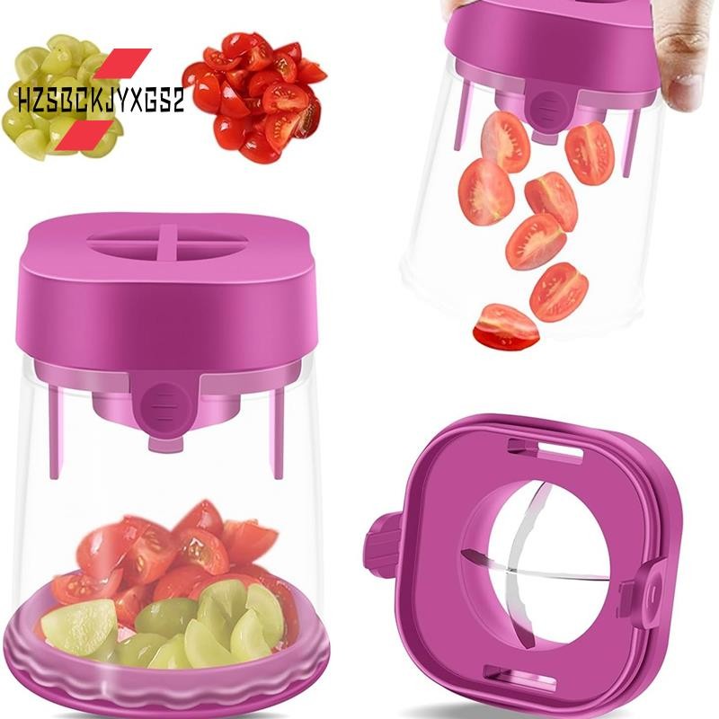 Hzsbckjyxgs2Cherry Tomato Fruit Cutter Strawberry Fruit Dicer Cherry Tomato and Grape -Type Fruit Cu