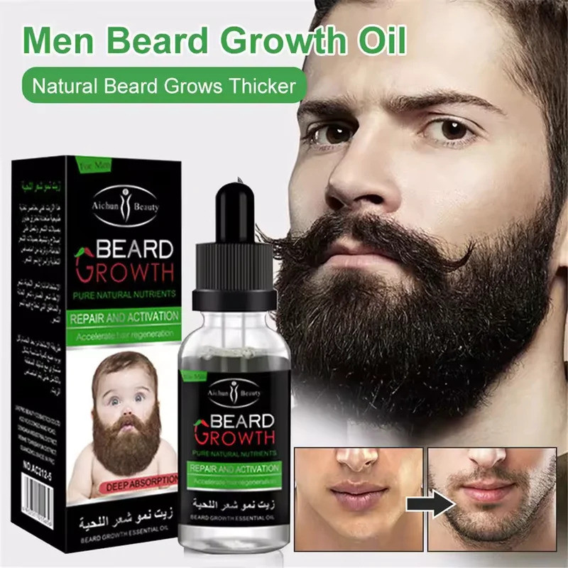Beard Growth Oil Beard Wax Balm ผลิตภัณฑ์ผมร่วง Leave-In Conditioner สําหรับเจ้าบ่าวหน้าอกผม Moustac