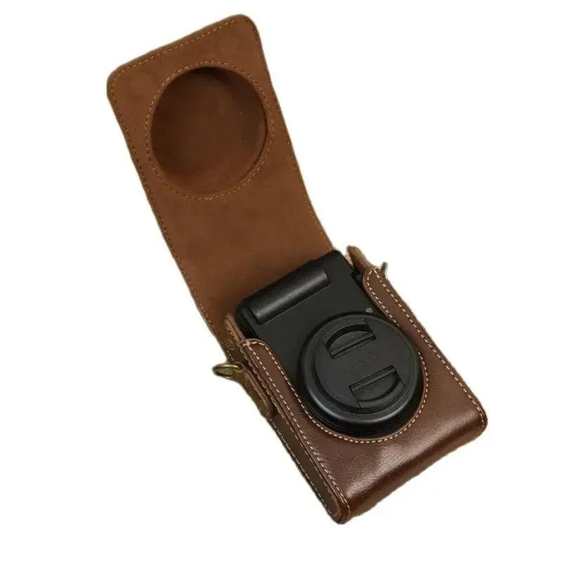 กระเป๋ากล้อง PU เหมาะสําหรับกระเป๋ากล้องซองหนัง Zv-1F Zv-1/GR2/3 Sony ZV-1II Digital Portable Case อ