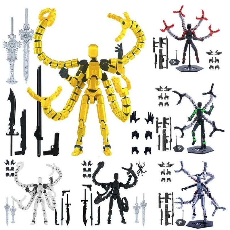 T13 Action Figure 3Dพิมพ์Multi-Jointed Movable Titan 13 Lucky Dummy Novaหุ่นยนต์Action Figureของขวัญ